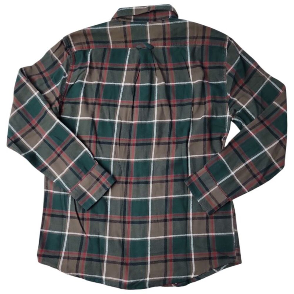 Mocha Overland Plaid - Eddie Bauer Men's 100% Cotton Easy Care Warm Brushed Twil - Picture 2 of 2